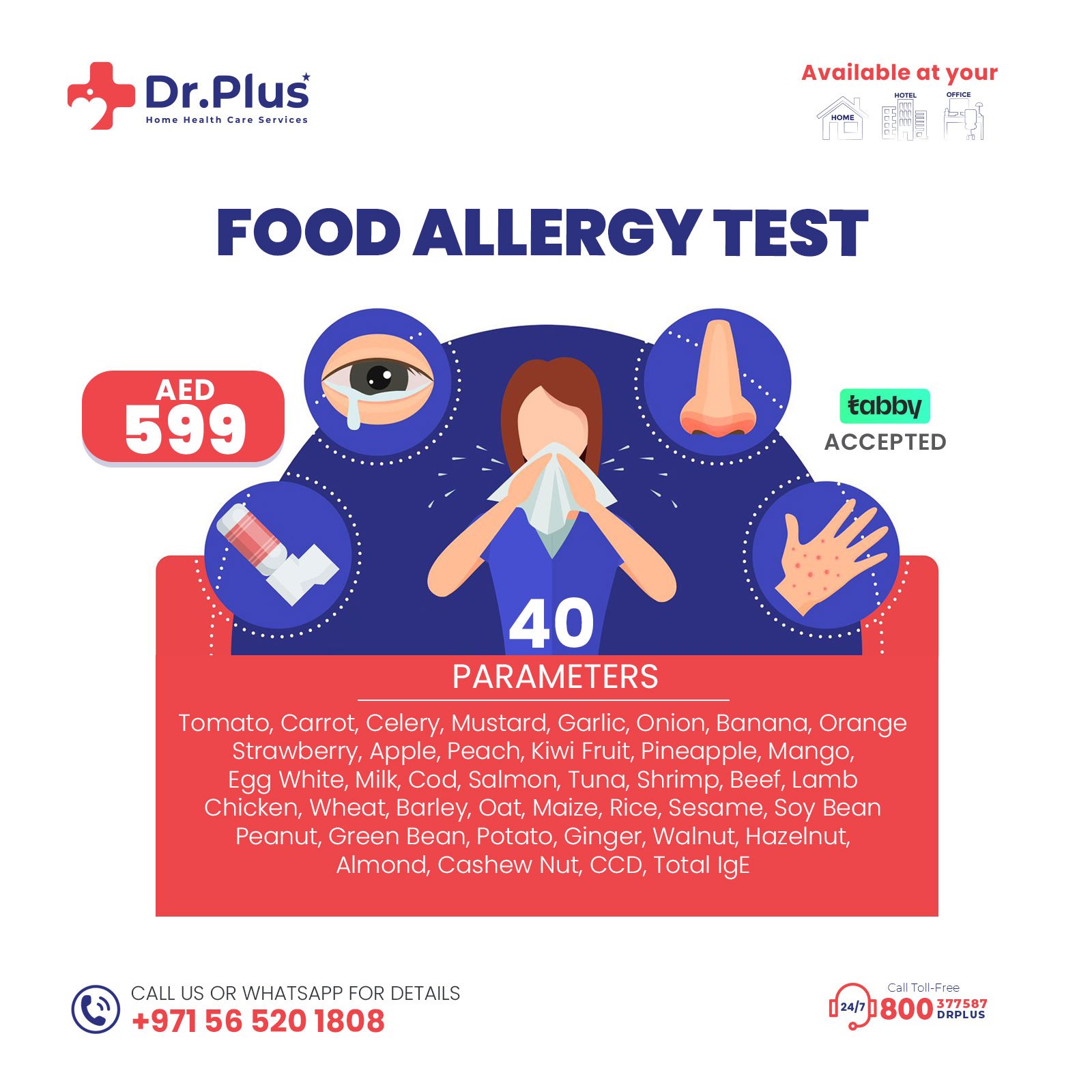 Food Allergy Test (40 Panel) | Blood Test at Home