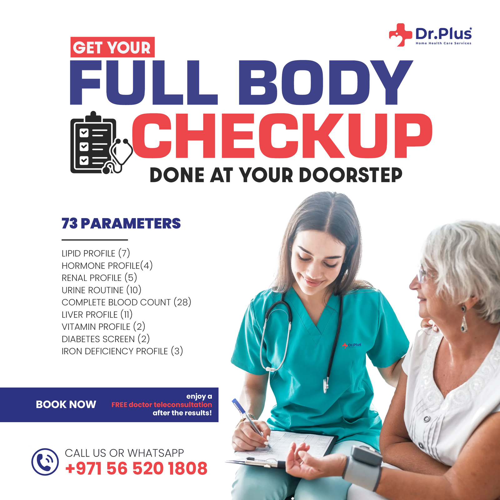 Complete Body Checkup Blood Test Package at home- 73 Parameters