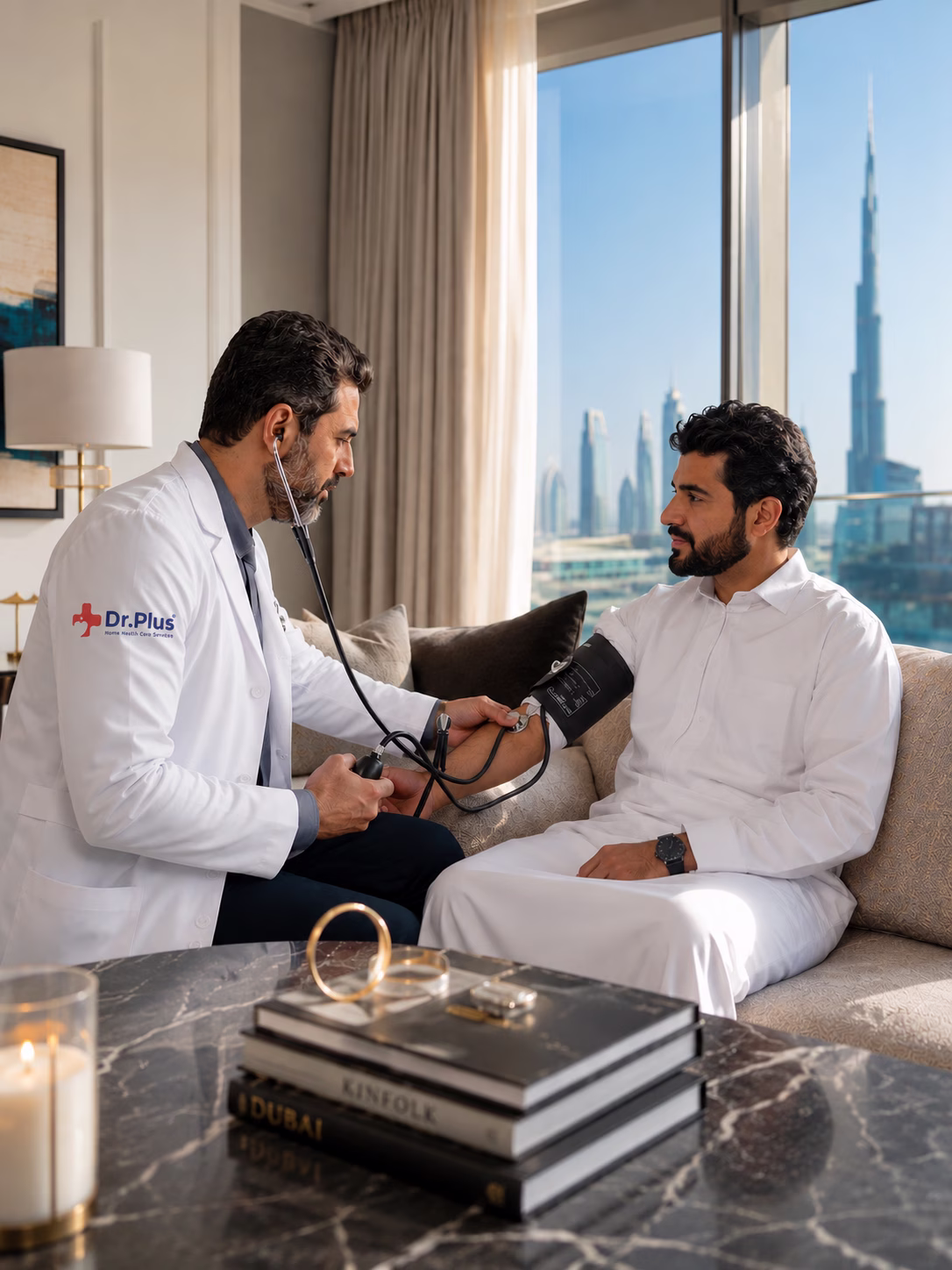 Doctor at home Dubai — professional medical care by DrPlus