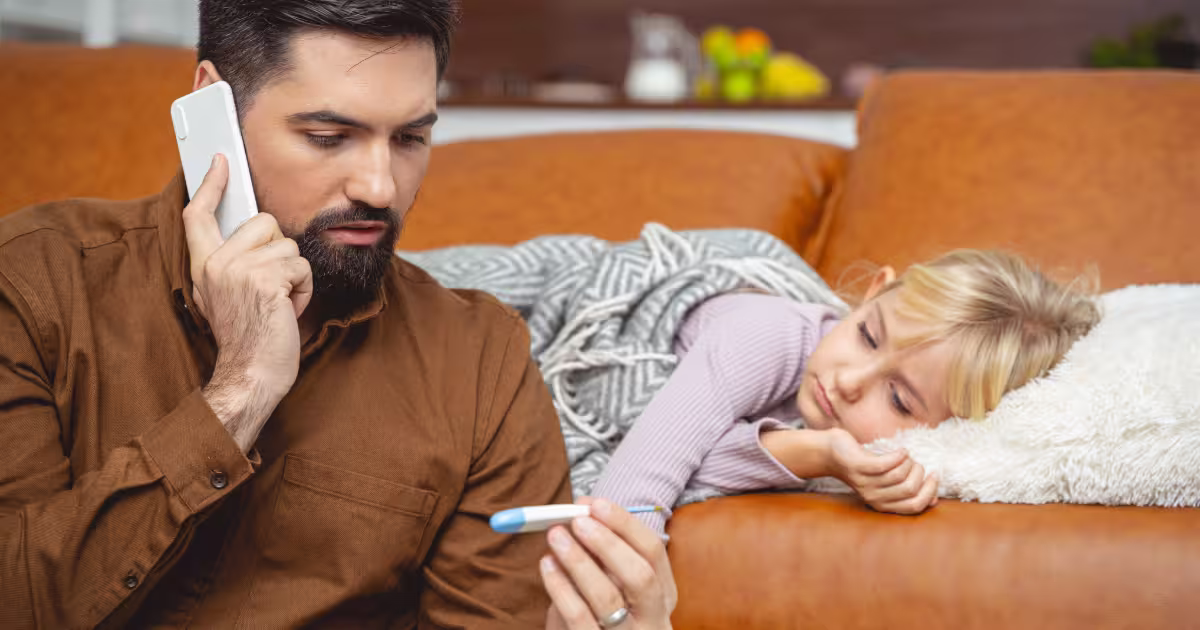 doctor on call for children Dubai - DrPlus DHA-licensed doctor examining child at home