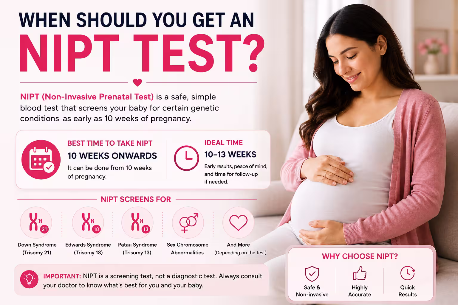 when to get NIPT test - DrPlus DHA-licensed nurse collecting blood sample for prenatal testing at home in Dubai
