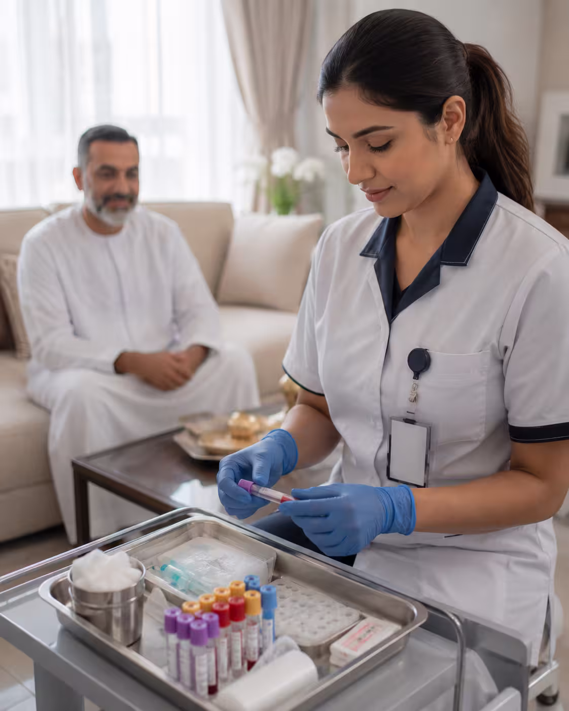 Std test Dubai, DHA-licensed nurse home sample collection