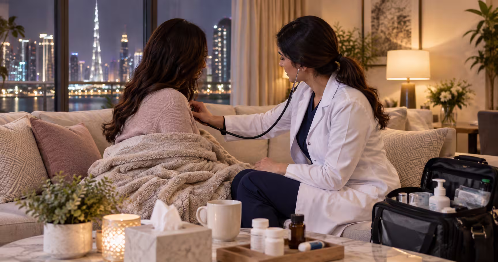 winter flu season Dubai doctor on call - DrPlus home visit for flu symptoms